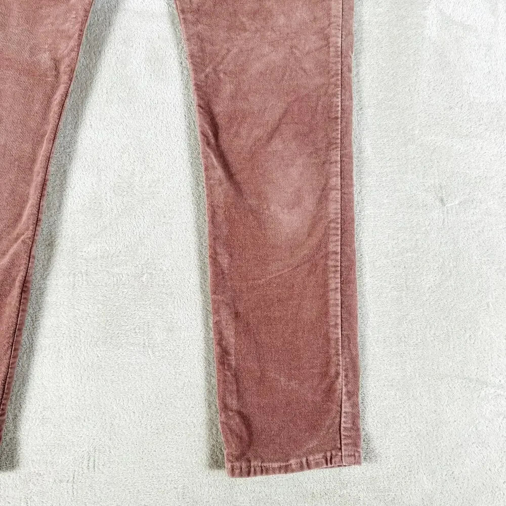 Lucky Brand Straight Leg Corduroy Pants in Dusty Rose